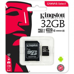 SCHEDA MICRO SDHC 32GB C10 CON ADAT. SD e USB KINGSTON