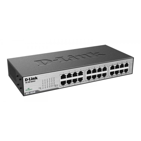 Ethernet Switch D-Link Express EtherNetwork DES-1024D 24 Porte - 24 x Fast ethernet Rete - 2 Layer Supported - Rack-Montabile - 